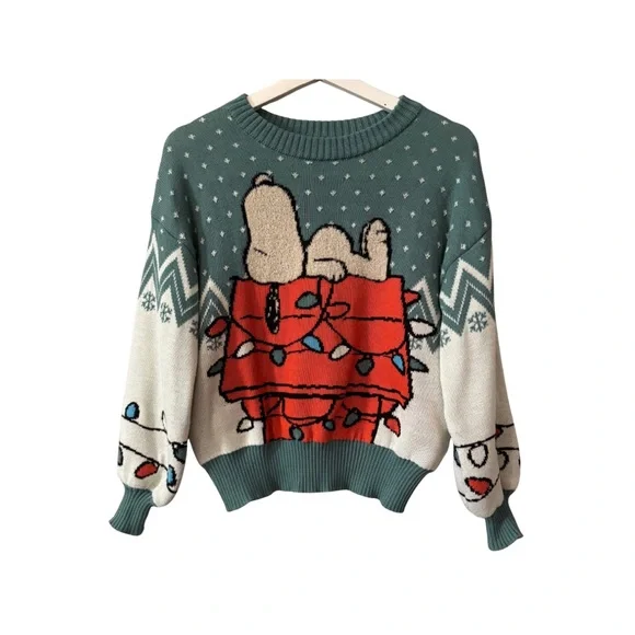 Festive Green and Red Women's Sweater - Picture 11 of 11